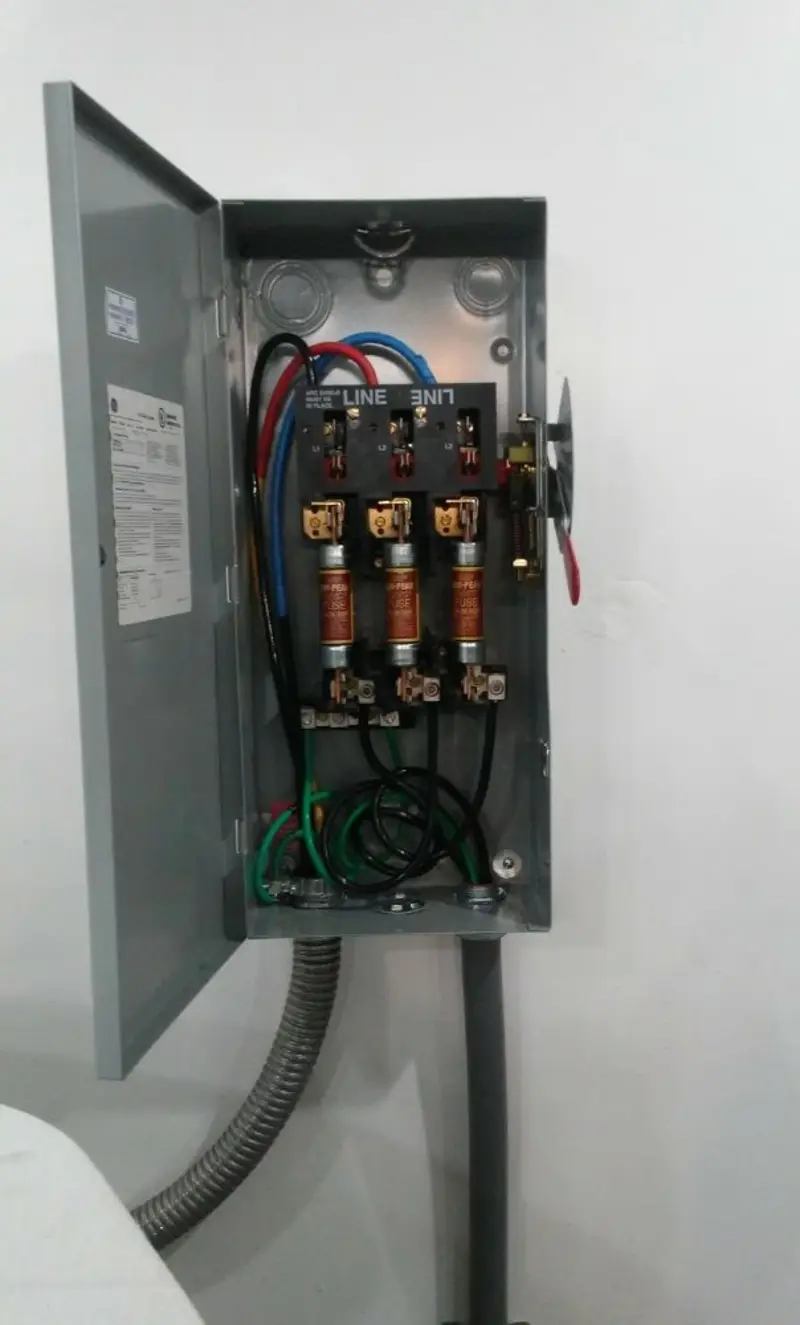 Three-phase disconnect switch installed for Electrical Wiring & Rewiring in South Laurel